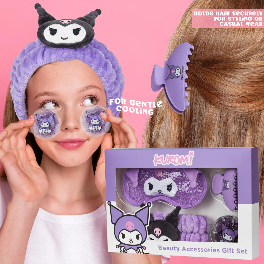 Hello Kitty Kuromi plush headband keeps hair tidy during cleansing and masking
