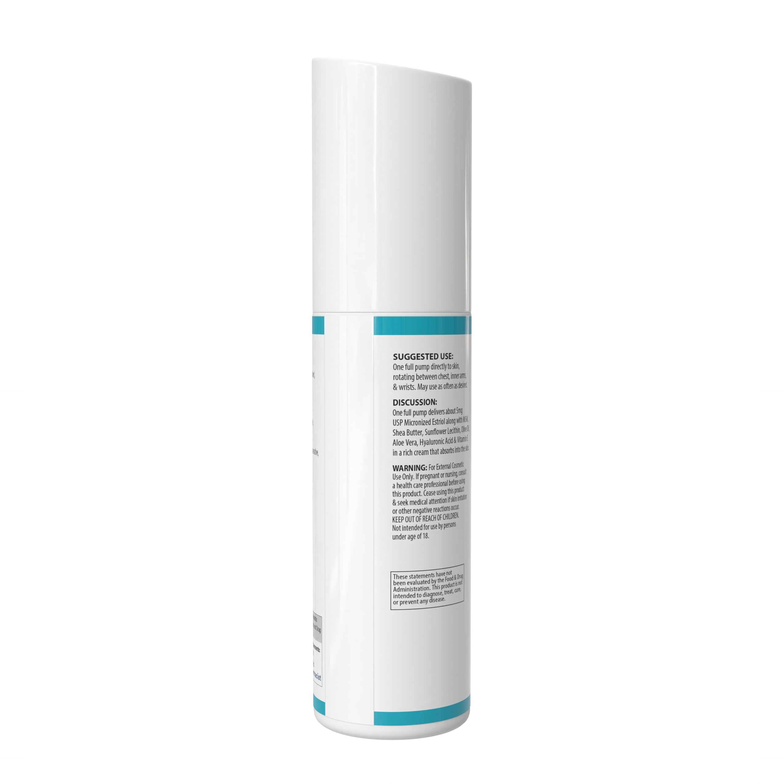 HelloPharmacist estriol 5.0 cream label closeup highlighting clean, fragrance-free formula