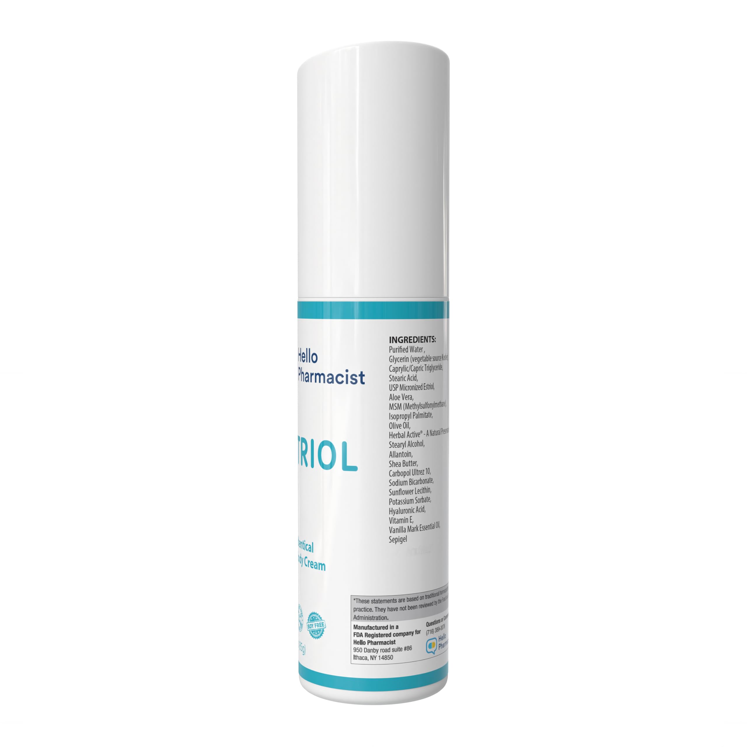 HelloPharmacist estriol 5.0 cream texture closeup for moisturized, plump-looking skin