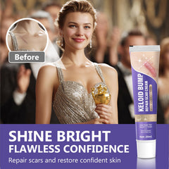 Hemir Keloid Bump Removal Cream jar shows compact form for precise scar care.