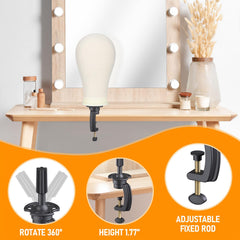 Hemndic wig stand floor tripod image highlights versatile floor display.