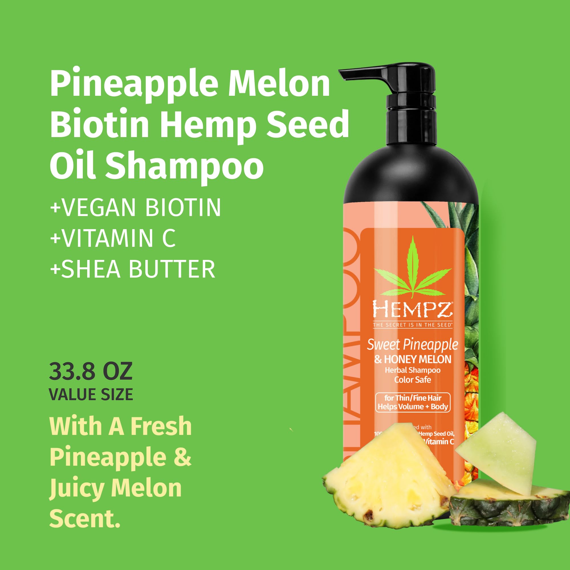 Hempz Biotin Hair Shampoo lather demonstrates gentle hydration during wash