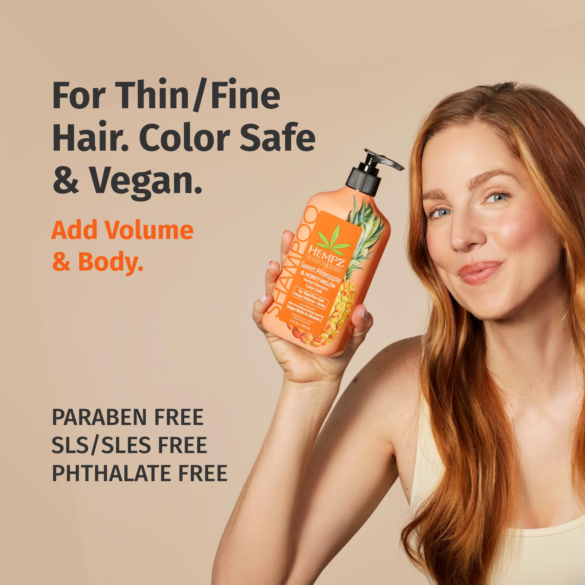Creamy lather of Hempz Biotin Shampoo being applied to hair for gentle cleanse