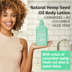 Hempz Body Lotion ceramides B3 boost helps maintain skin moisture barrier