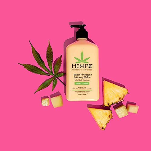 HEMPZ fragrance swirls—pineapple honey melon aroma.