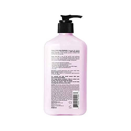 Hempz body lotion pomegranate-bright-citrus creamy texture showing smooth absorption