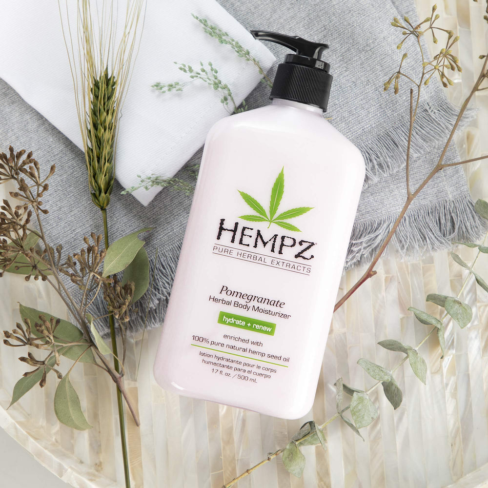 Hempz body lotion pomegranate extract label hints real fruit nourishment
