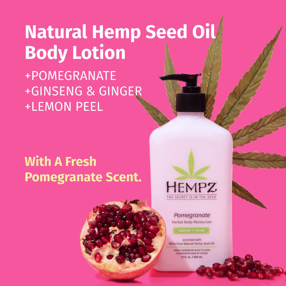 Hempz body lotion nourishes with shea butter and aloe for silky skin