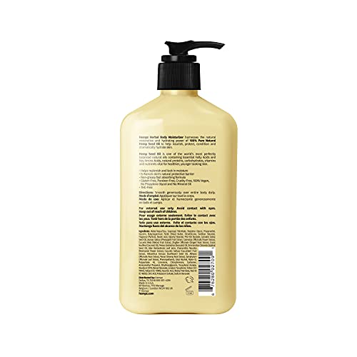 HEMPZ lotion pour shows fruity notes for a refreshing routine.