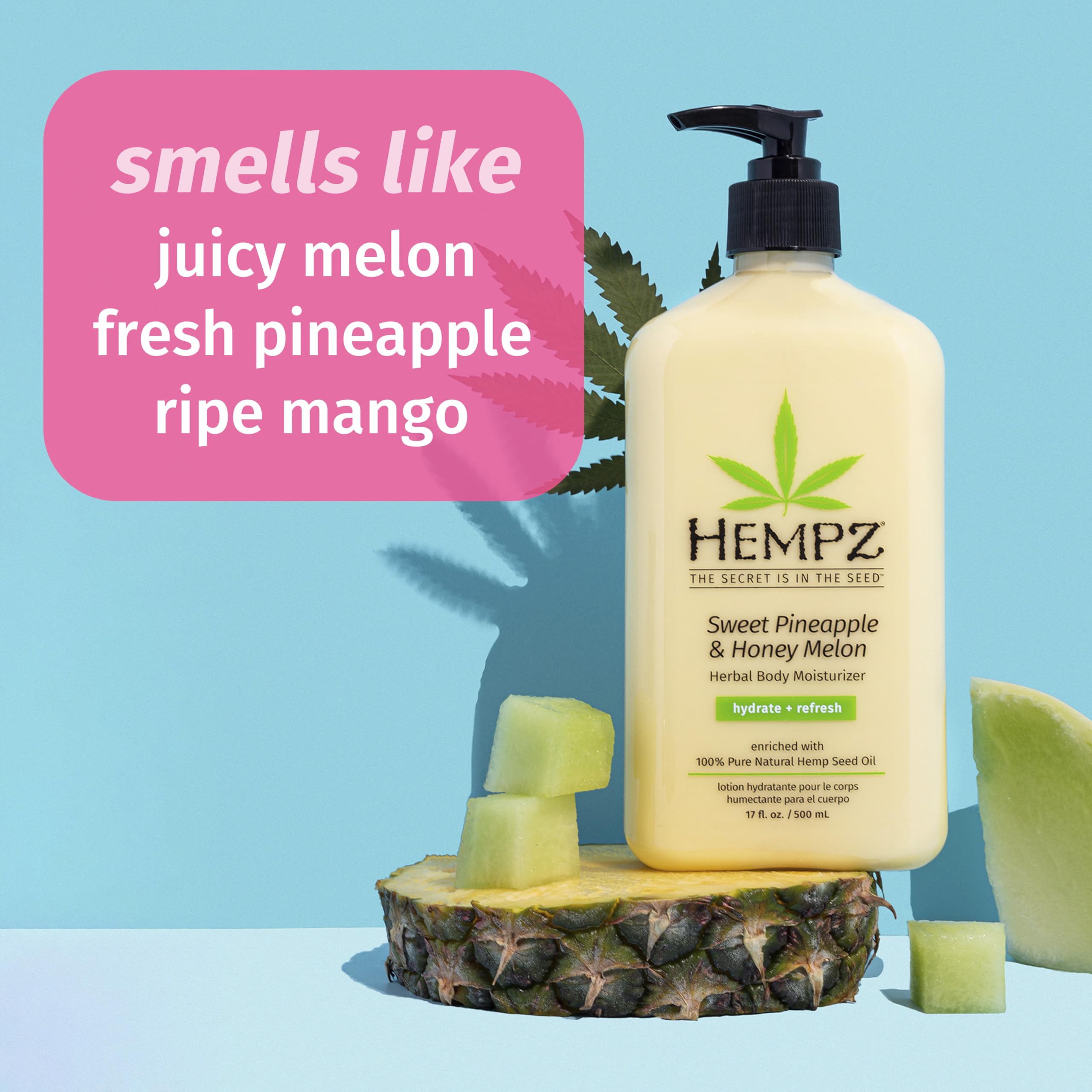 Hempz body lotion two-pack packaging conveys value and convenience.
