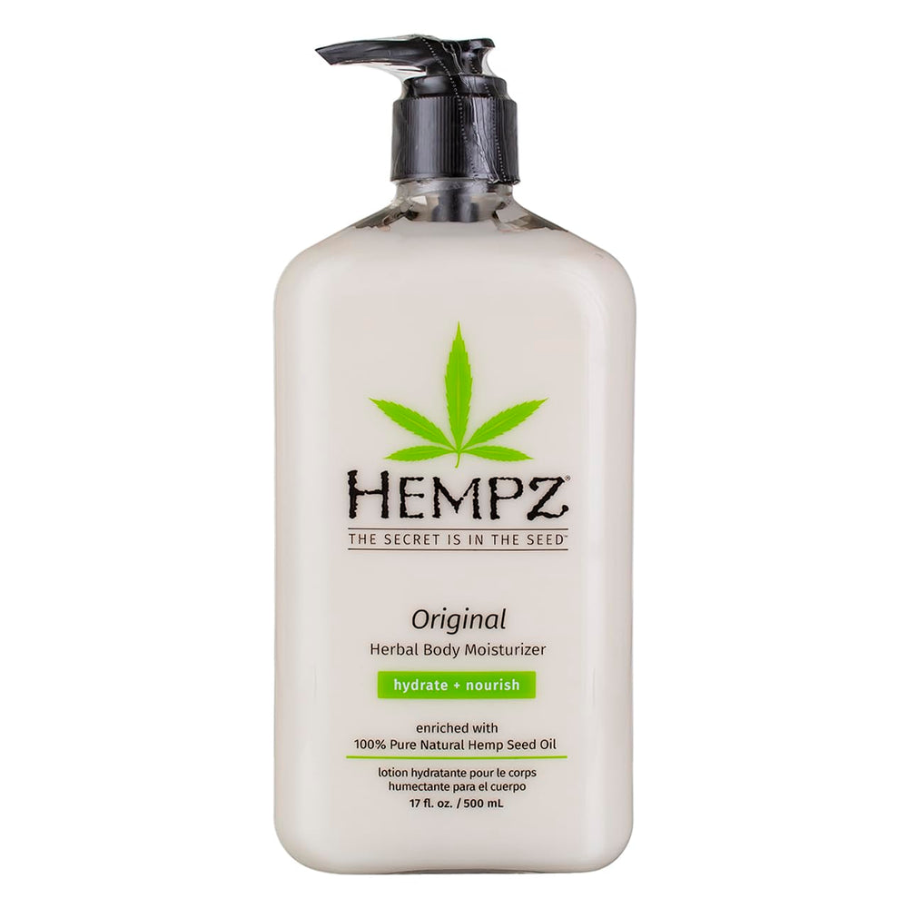 Hempz Body Moisturizer Original 17oz bottle front for daily hydration.