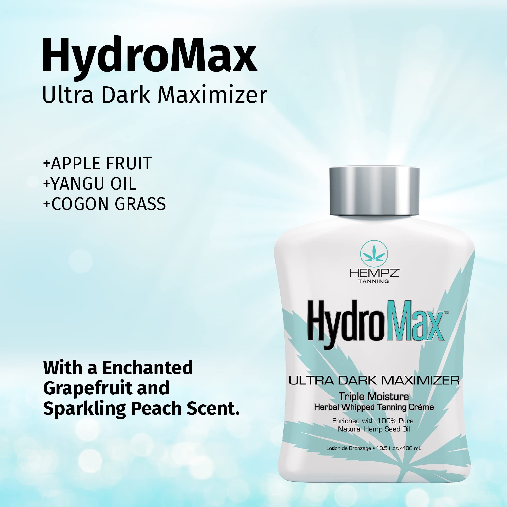 Hempz Hydromax Maximizer hemp seed oil offers nourishing softness.