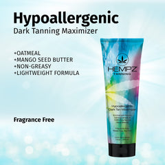 Hempz Hypoallergenic Dark Tan Maximizer texture swirl shows creamy consistency for even application