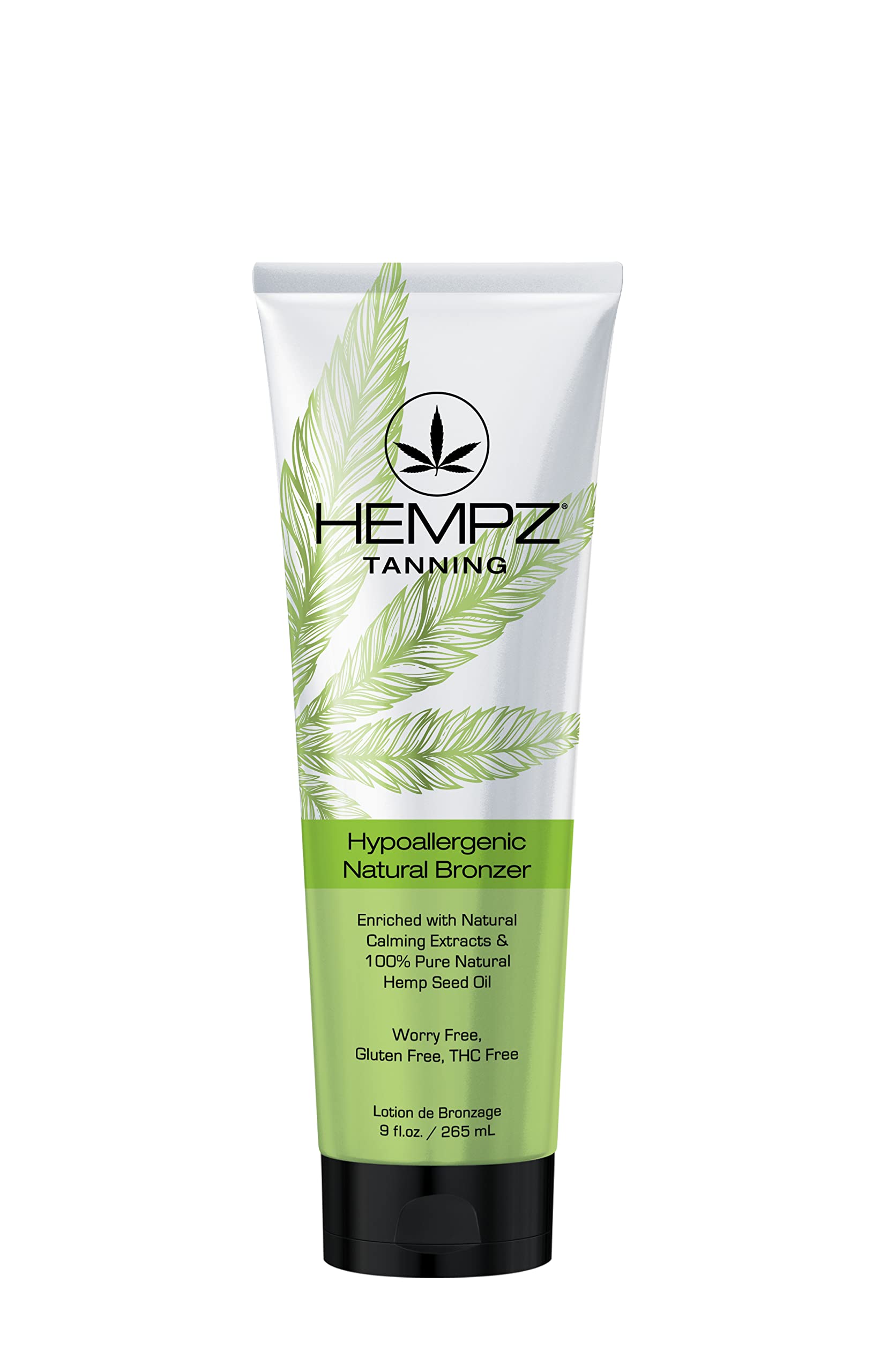HEMPZ hypoallergenic natural bronzer bottle for hydrating self-tanning on sensitive skin