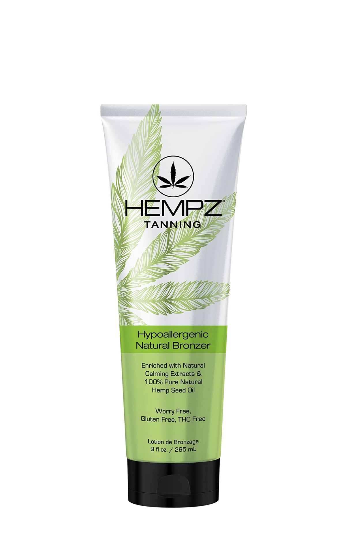 HEMPZ hypoallergenic natural bronzer bottle for hydrating self-tanning on sensitive skin