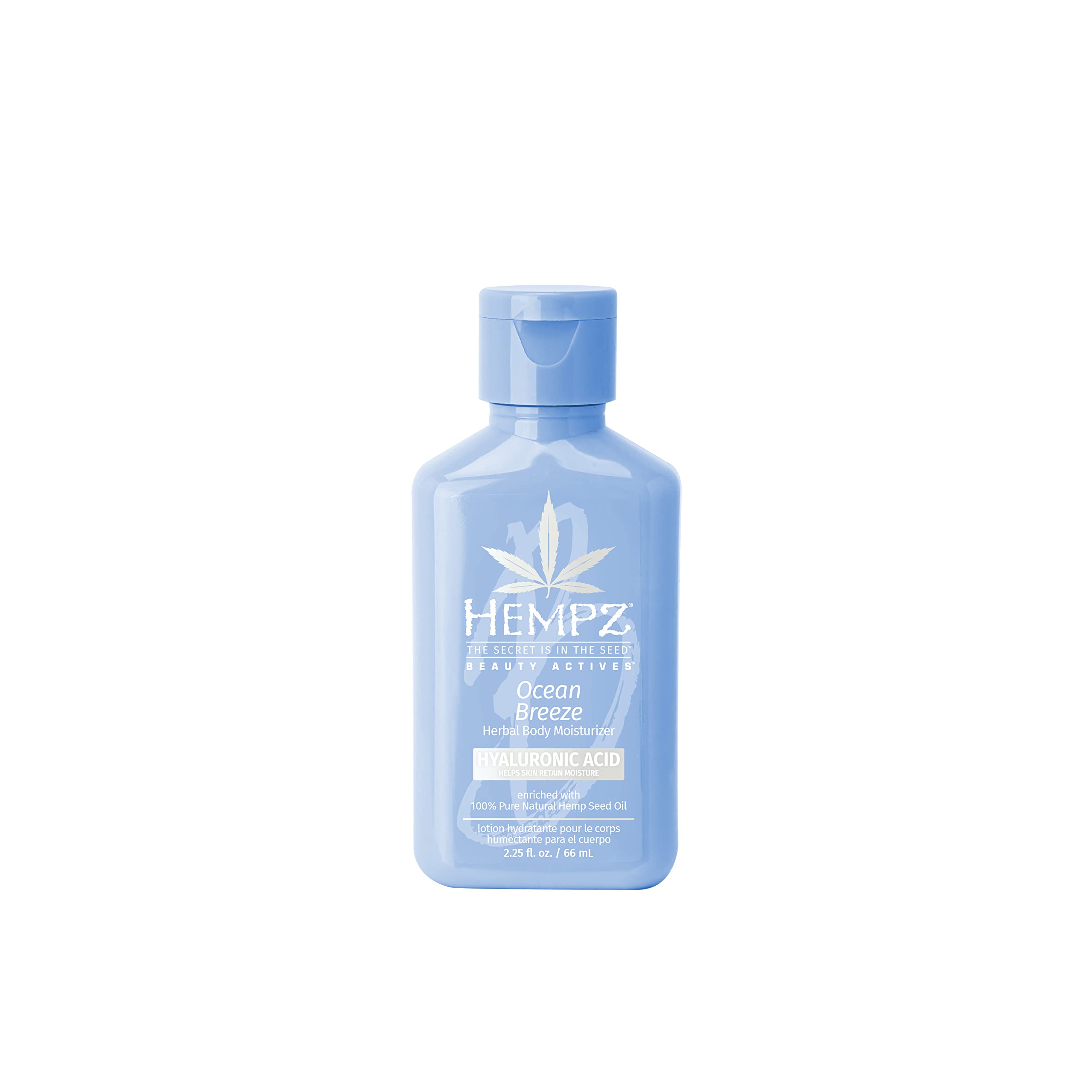 Hempz Ocean Breeze mini bottle for travel hydration on dry skin