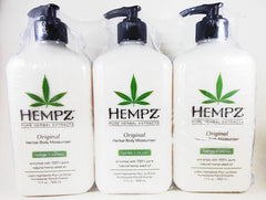 Hempz Original Herbal Moisturizer 17oz bottle delivering deep hydration and skin soothing daily