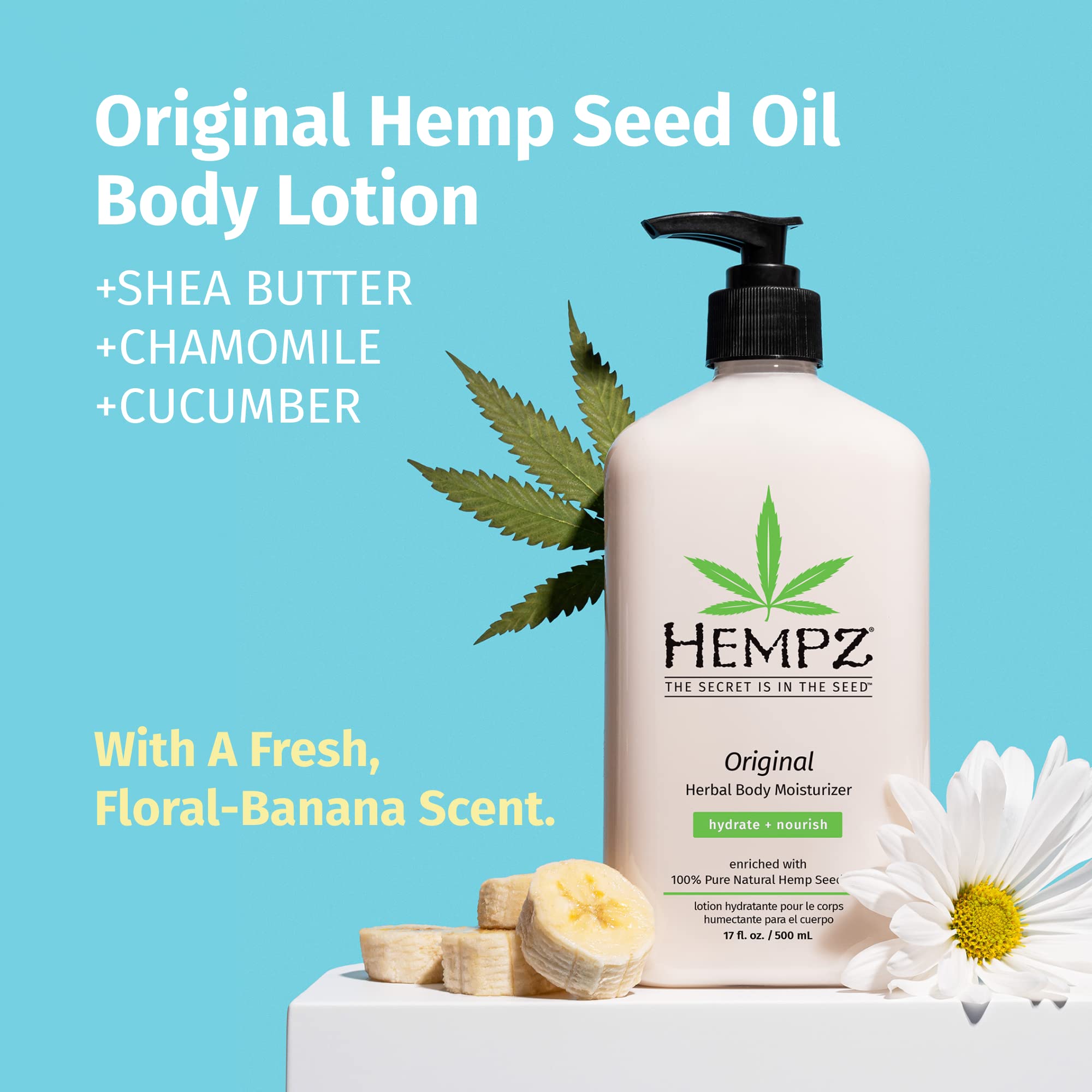 Hempz Original with shea butter blend nourishes and softens skin.
