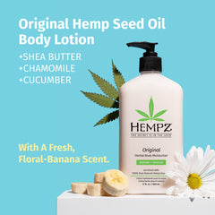 Hempz Original with shea butter blend nourishes and softens skin.
