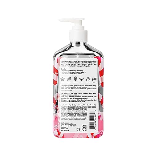 Hempz peppermint candy cane lotion swatch reveals creamy texture for daily moisture