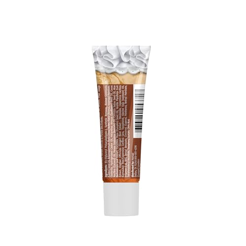 Hempz lip balm pumpkin-spice swatch on skin demonstrates smooth application and quick moisture.