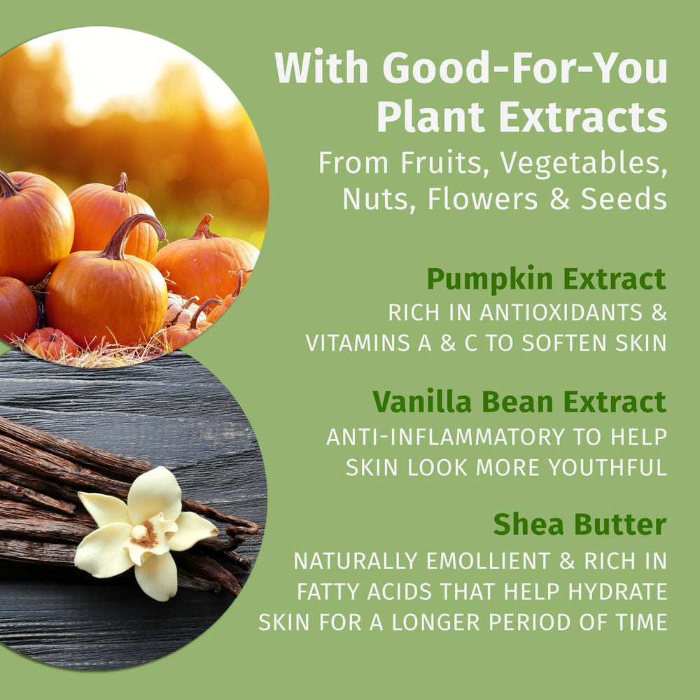 Hempz Pumpkin Spice Vanilla Chai lotion on hands demonstrates quick smooth application.