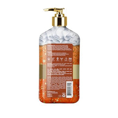 Hempz Pumpkin Spice Vanilla Chai lotion label close-up highlights natural hemp oil.