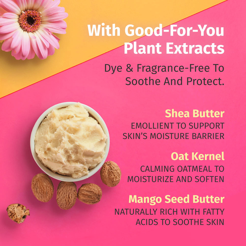 Hempz Sensitive Skin Moisturizer cocoa and mango butter close-up for rich moisture to smooth dry patches