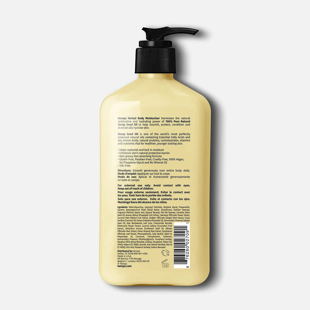 Hempz Sweet Pineapple & Honey Melon lotion fragrance close-up conveys tropical aroma and mood lift