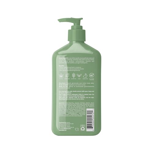 Hempz Tea Tree Herbal Body Moisturizer 17oz tub texture close up shows creamy hydration.
