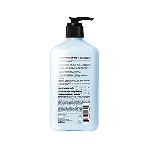 HEMPZ Triple Moisture lotion-pump closeup with creamy texture ready for body use