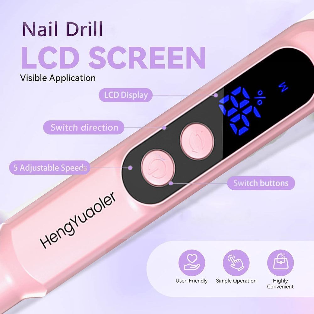 HengYuaoler cordless nail drill USB port enables flexible power anywhere.