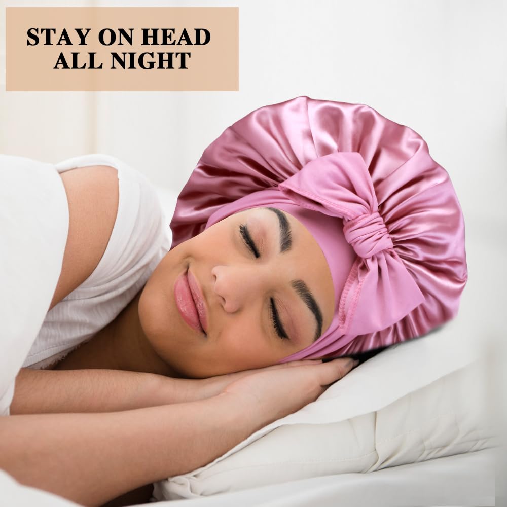 Heniho bonnet set packaging with two bonnets and three scrunchies