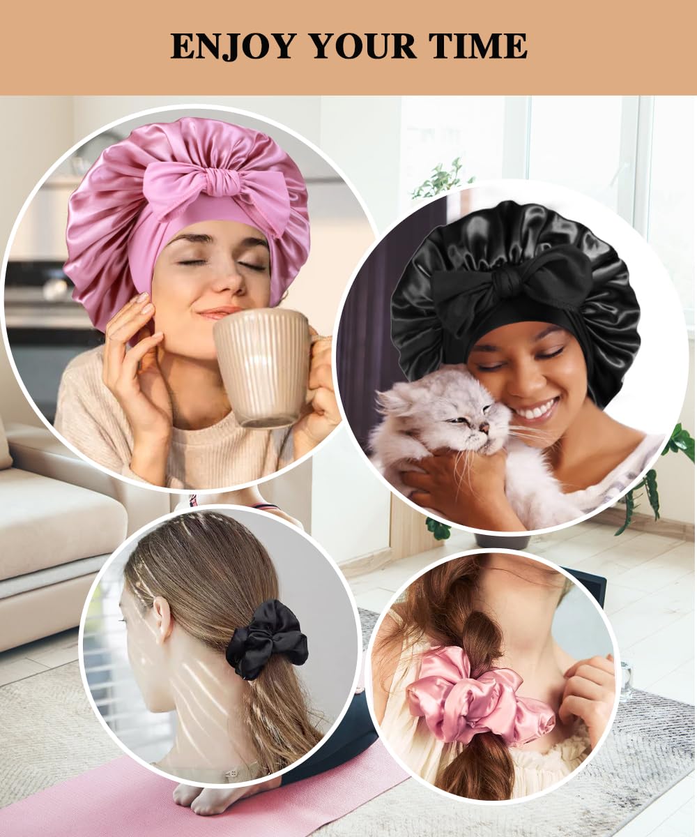 Heniho satin scrunchies shown to prevent tangling and breakage