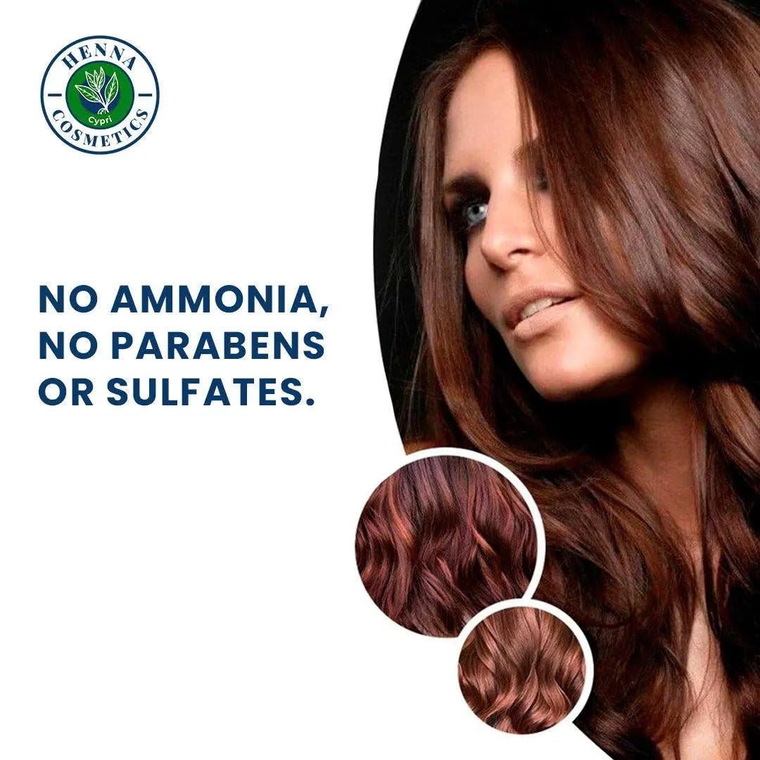 Henna Cosmetics Cypri application demonstrates natural dye for even color