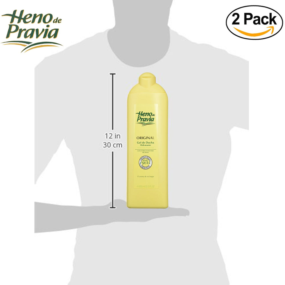 Heno de Pravia gel lather visual shows creamy texture for smooth cleansing.