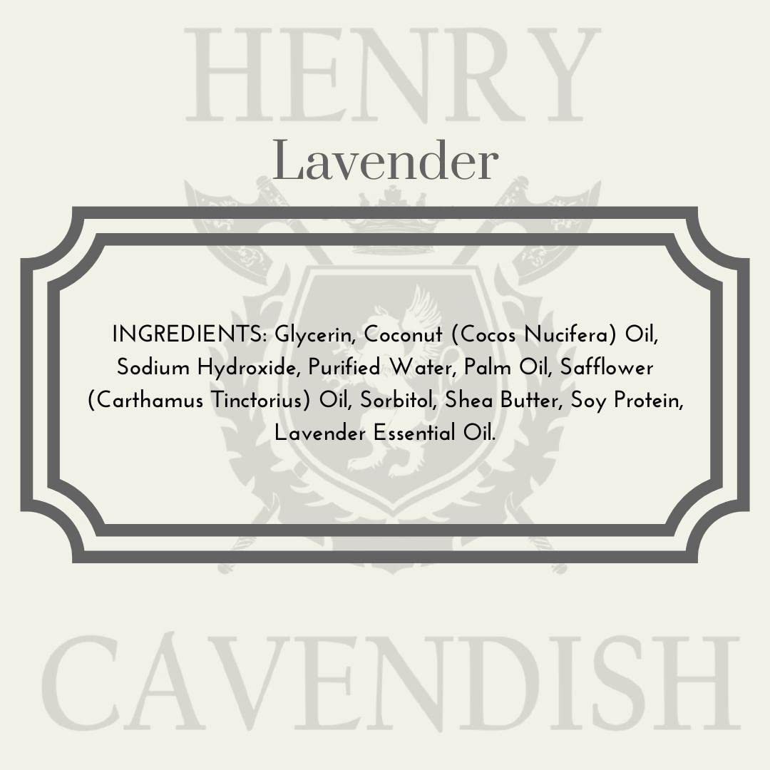 Henry Cavendish Lavender shaving soap with shea butter highlighting moisturizing benefits