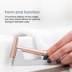 Henson Razor Stand AL13M fit demonstrates sturdy scratch-resistant finish for daily use