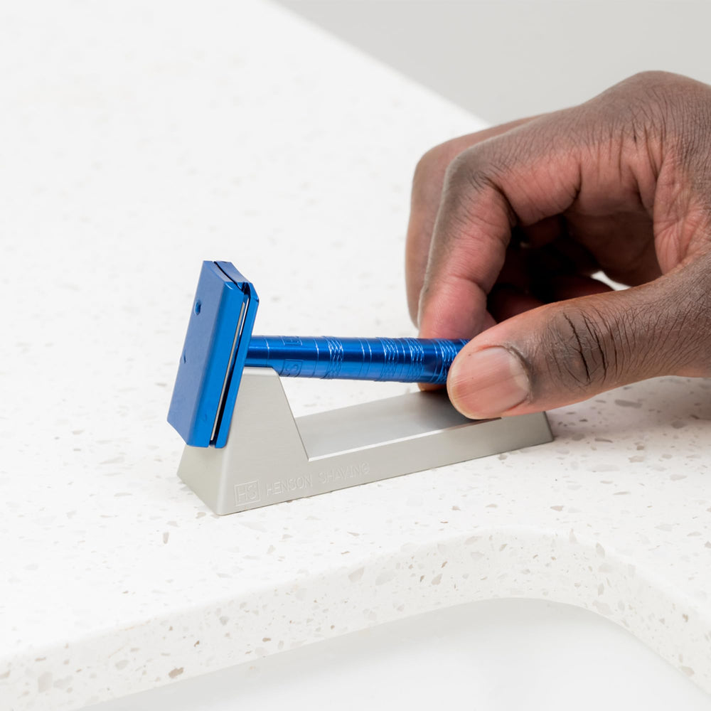Henson Razor Stand durable aluminum design emphasizing Canadian-made craftsmanship