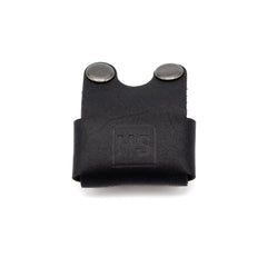 Henson Shaving Razor Leather Head Cover closed view protects blade and finish during storage.