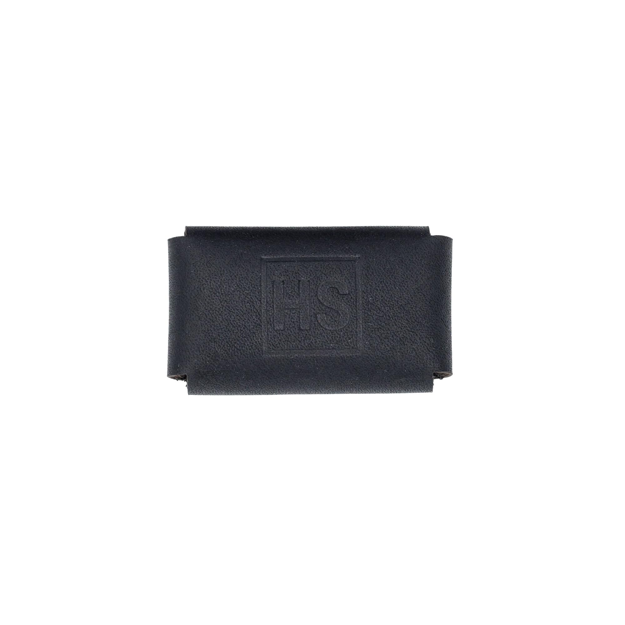 Henson Shaving Razor Leather Head Cover open view shows easy access and protection between shaves.