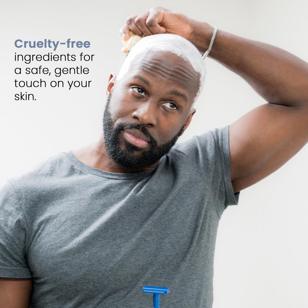 Henson Shaving lather-formation tip image showing small amount covers face efficiently