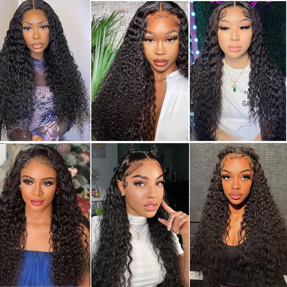 Hensucess wet and wavy collection showing natural curl pattern.