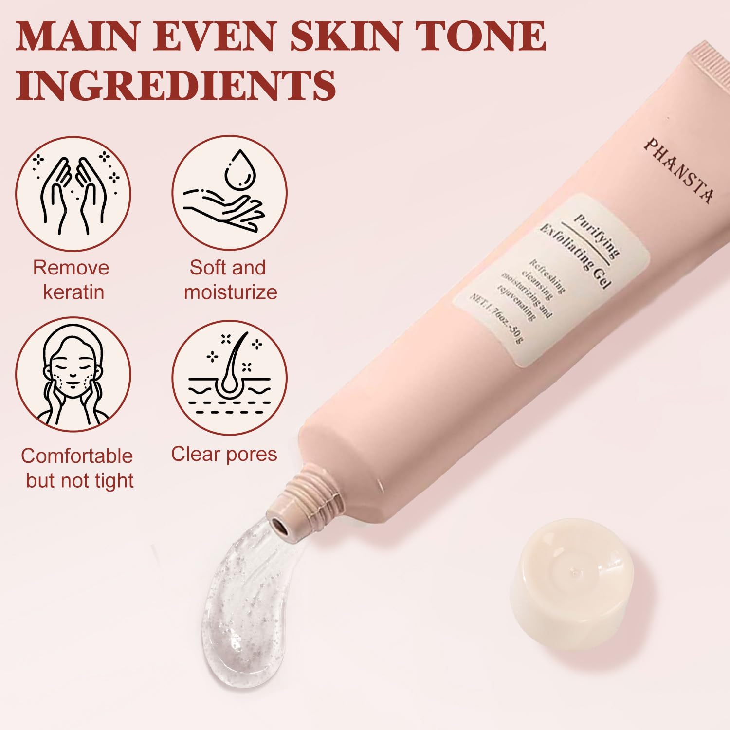 Hepanio purifying exfoliating gel pore-minimization scene with refreshed skin look.