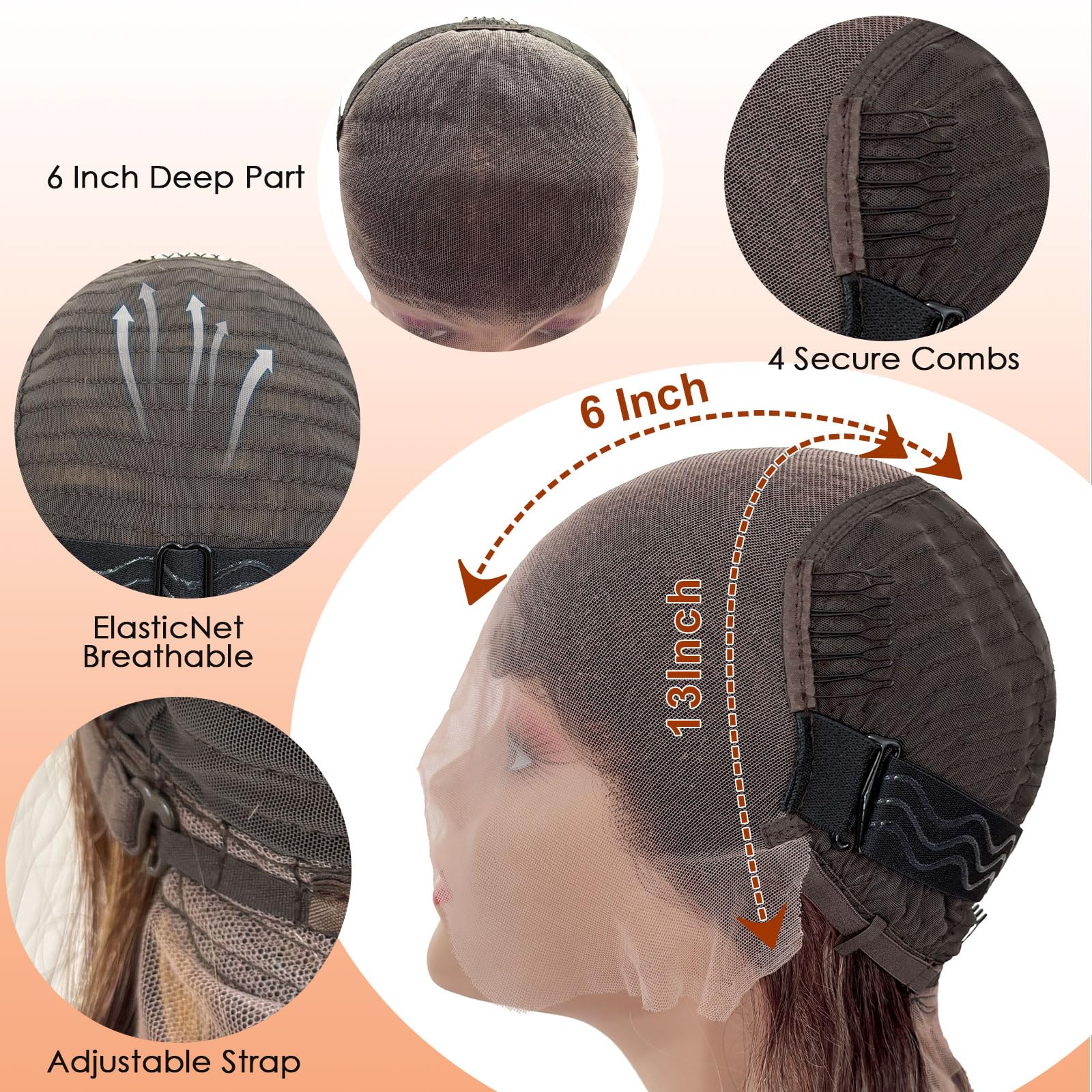 Hepnok pre-plucked hairline close-up for natural edge