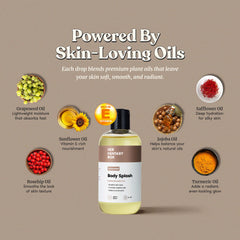 Her Fantasy Box body-splash fragrance-free-label product shot highlights fragrance-free, hypoallergenic care.
