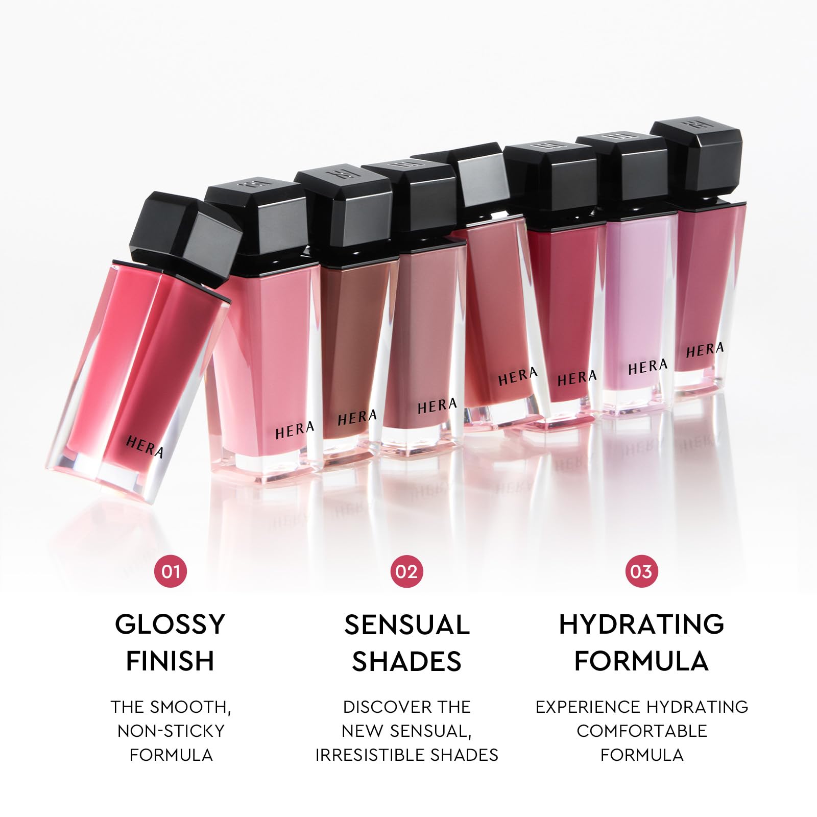 HERA Sensual Nude Gloss glossy finish close look on lips