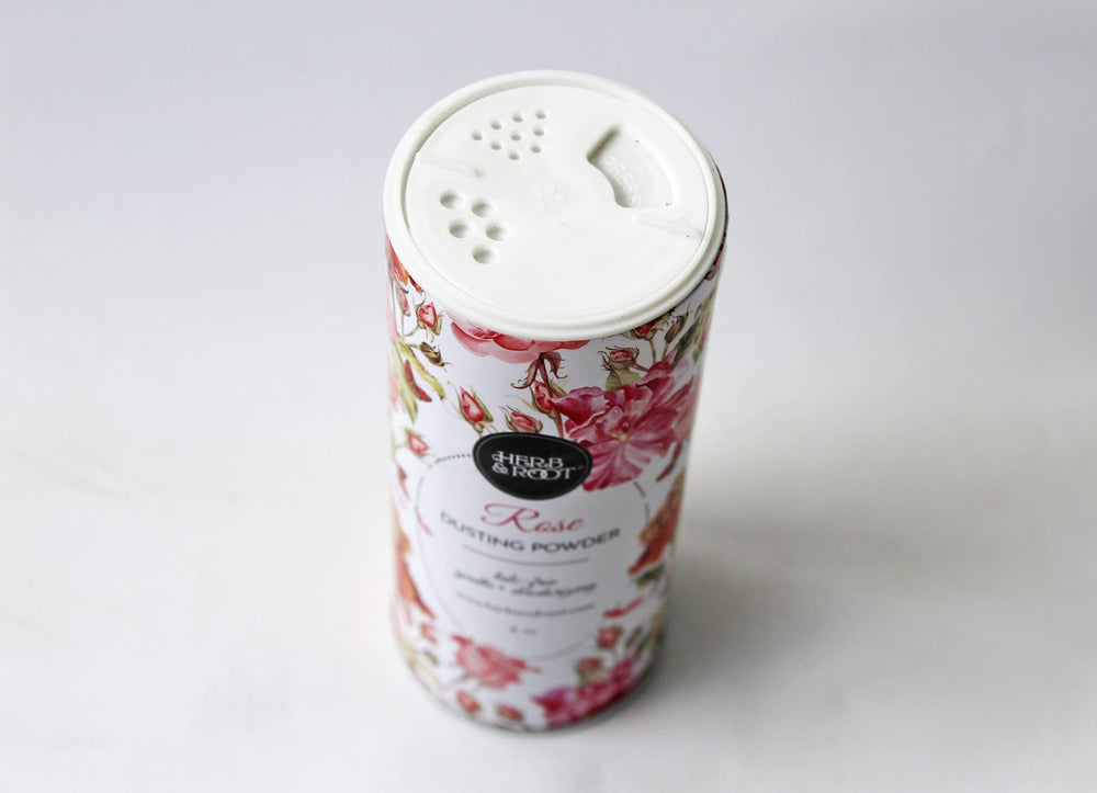 Herb & Root soft powder texture close-up suggests light, non-greasy feel.