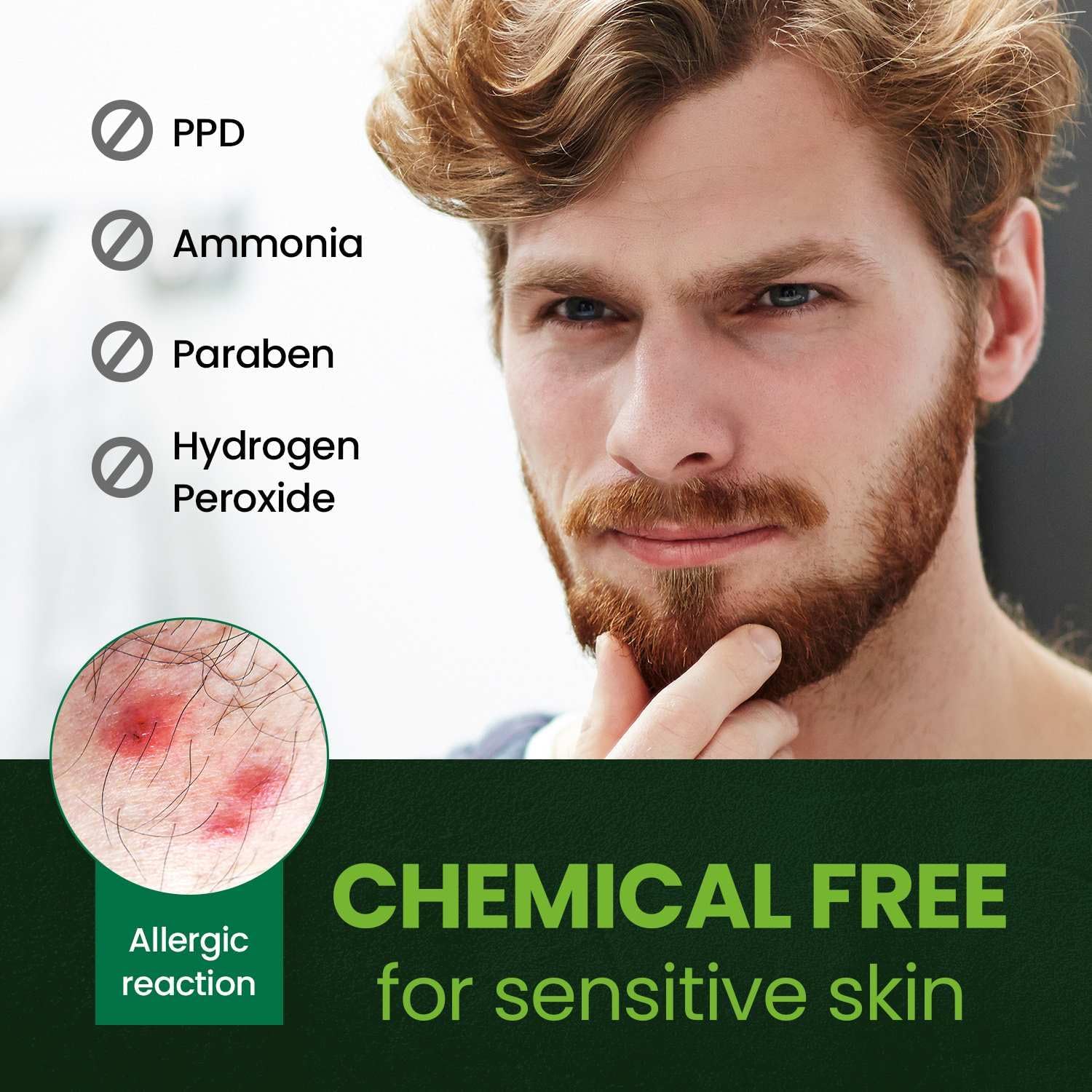Herb Speedy dye-application-brush for precise, mess-free beard coloring.