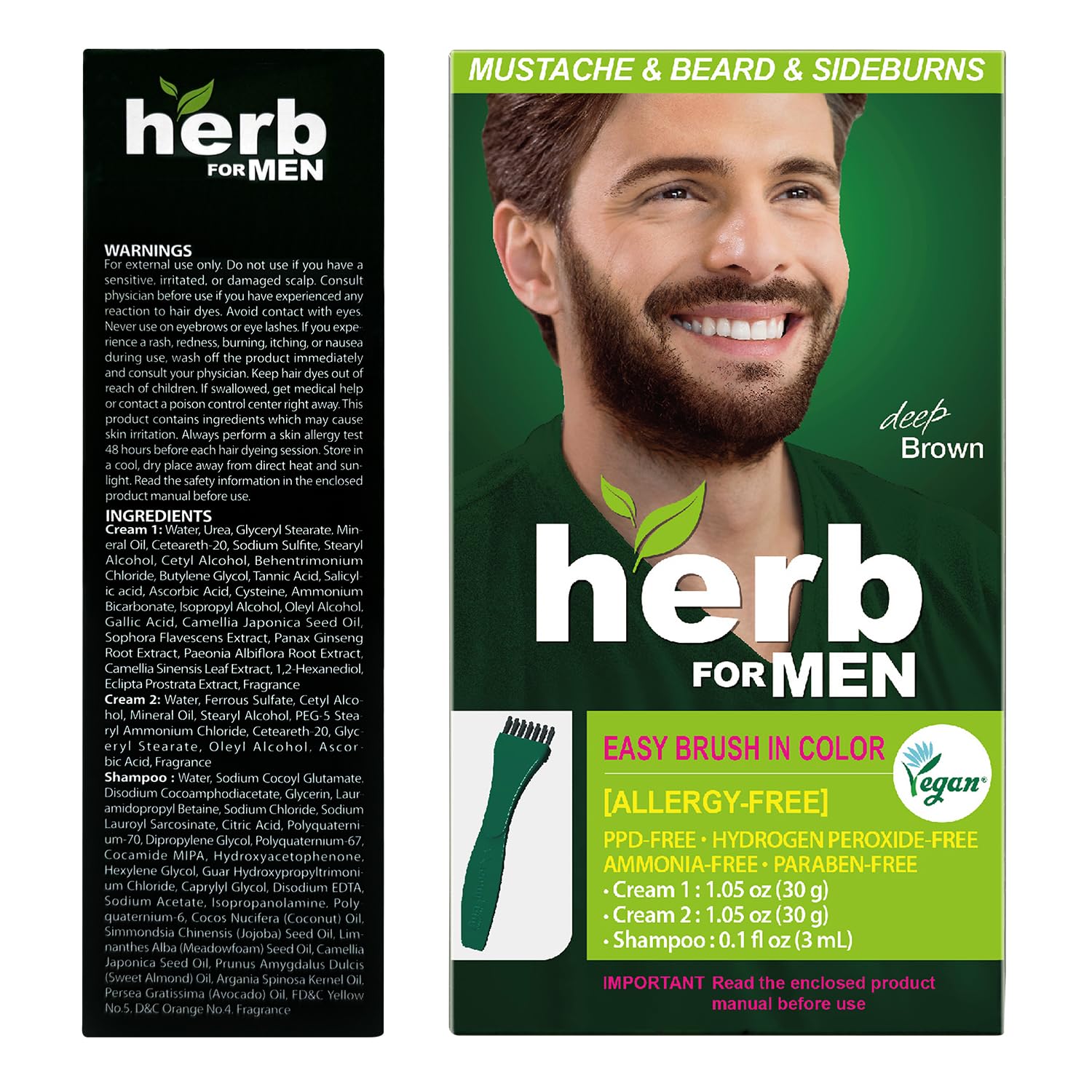 Herb Speedy packaging-and-instructions clear guide for at-home dye kit.